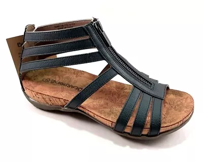 BearPaw Layla Black Low Comfort Strappy Sandal • $47.20