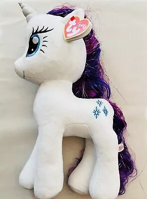 2015 Rarity My Little Pony - Ty Large Stuffed Animal Plush Toy 16  New With Tag • $29.99