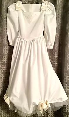 Storybook Heirlooms Dress Girls Sz 8 Vintage White 1st Communion Flower Girl EUC • $42.99