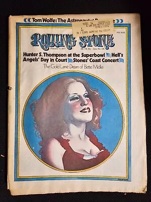 Rolling Stone Magazine #128 February 15 1973 Hunter Thompson At Super Bowl • $16