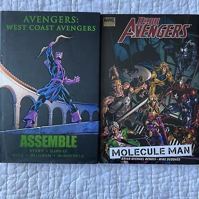 Lot Of 2 Marvel: West Coast Avengers Assemble Hardcover & Dark Avengers Molecule • $22.50