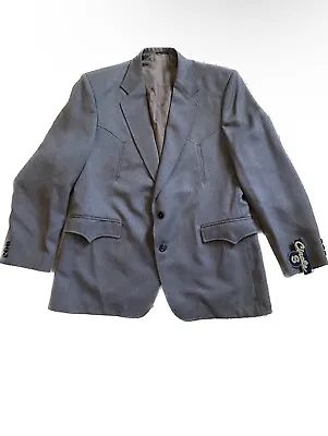 Vintage NWT Circle S Gray Western 2 Piece Suit. Suit Size 46R. Pants Size 40 • $50