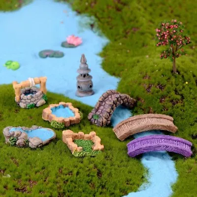 Fairy Garden Accessories Miniature Wells Boat Home Garden Figurines Decor Craft • £2.39
