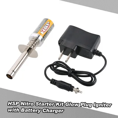 HSP Nitro Starter Kit Glow Plug Igniter W/ Battery Charger For HSP RC Car Y2U5 • $14.29