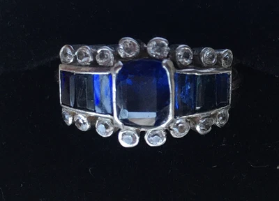 £345 • Buy Antique/Vintage 14ct GOLD Large SAPPHIRE & SPINEL RING 5.2g Sz Q