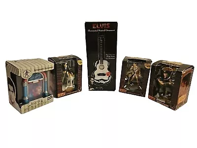 Lot Of 5 Elvis Collectible Christmas Ornaments Original Box • $39.99