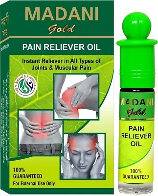 Madani Gold Medicated Oil For Cold Blocked Nose Muscle Pain Reliver Oil Roll On  • £9.99