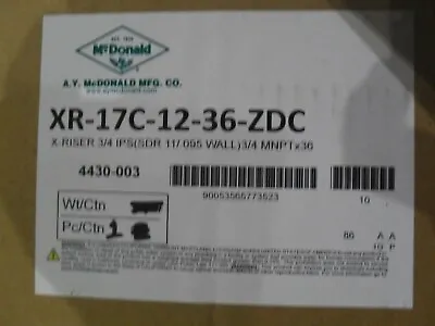 AY MCDONALD XR-17C-12-36-ZDC 4430-003 Gas Flex Meter Riser 3/4  IPS X 36  • $88