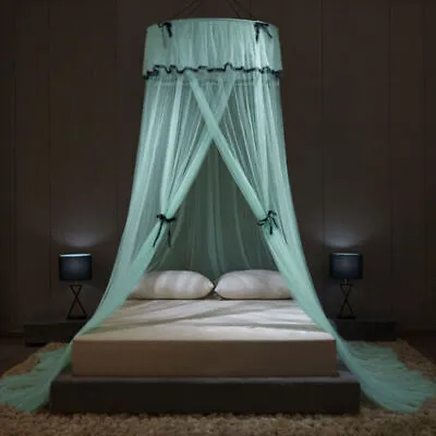 Princess Dome Lace Mosquito Net Mesh Bed Canopy Bedroom Home Decor Bed Curtain • £14.95