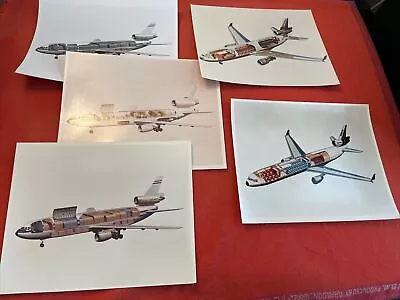 McDonnell Douglas Aircraft  8” X 10” 5 Photos  -DC-10/11 -pax/cargo Cutaways • $19.70