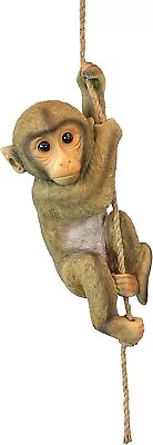Baby Monkey Hanging Animal Statue 16 Inches High For Garden Decor • $59.68