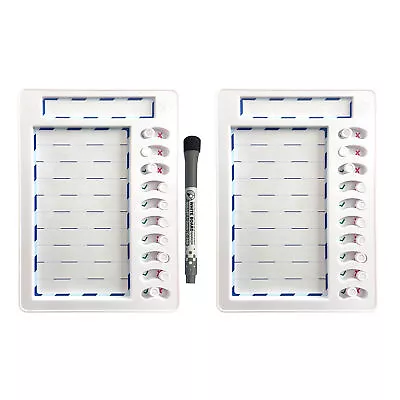 Checklist Board Magnetic Chore Chart Memo Board With 10 Sliders Planner Board  • $15.82