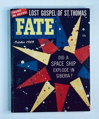VTG Fate Magazine October 1959 Vol 12 No. 10 Lost Gospel Of St. Thomas No Label • $35.97