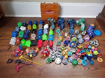 HUGE Beyblades Mixed Lot & Case Hasbro Tomy Toy Game • $100