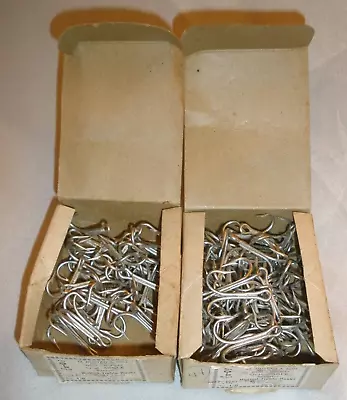 New Vintage Mustad & Son 1/0 Treble Hooks Ringed Tinned 3 Ex. Strong Total 70 • $24.99