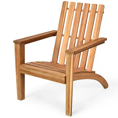 Patio Acacia Wood Adirondack Chair Lounge Armchair Durable Outdoor Garden Yard • $79.99