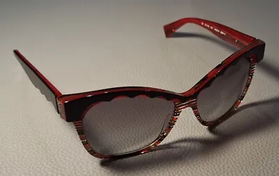 Alain Mikli Sunglasses Polished Red Black Striped / Black Gradient A05014 308711 • £76.06