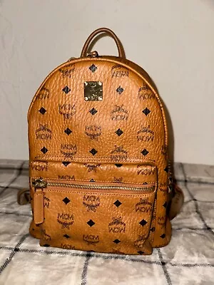 Mcm Medium Backpack Leather Cognac Color. Lightly Used Condition.  Authentic • $850