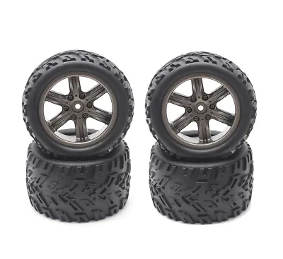 $32.40 • Buy 1/16 Rc Crawler Wheels & Tires Set For Traxxas Mini E-revo 1:16