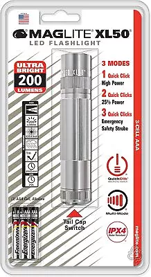 Maglite XL50 LED 3-Cell AAA Flashlight Silver • $31.29