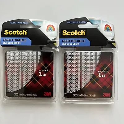 Scotch Restickable Mounting Tabs 1  X 3  Clear 6/Pack 051141910611 2 Pack • $9.35