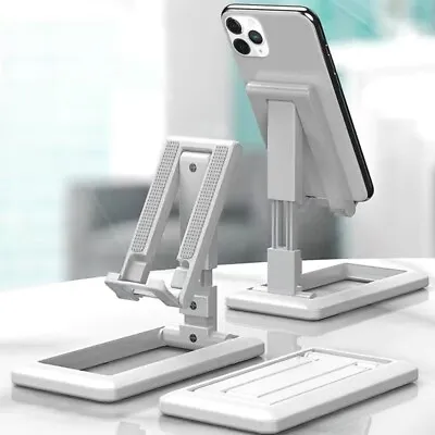 Phone Desk Holder Stand Foldable Desktop Table Mount For Mobile Tablet Universal • £2.97