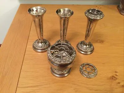 Lovely Collection Of Four Vintage IANTHE Silver Plate Vases • £10.99