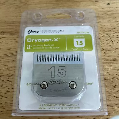 NEW Oster Cryogen-X Pet Clipper Blade Size 15 3/64” - 1.2mm • $22.50
