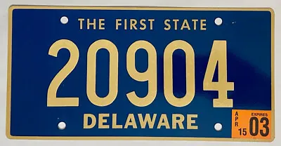 2003 DELAWARE Riveted License Plate DE #20904 • $19.97