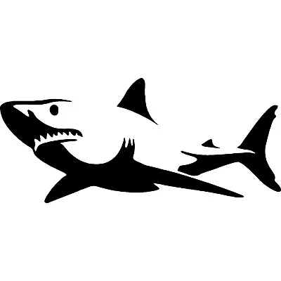 Shark Wall Sticker Car Decal Fish Vinyl Van Laptop Window Animals Sea Life Ocean • £22.35