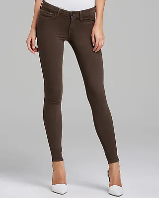 New NWT $185 Womens Designer Vince Dark Brown Riley Legging 25 Hunter Jeans USA • $64.75