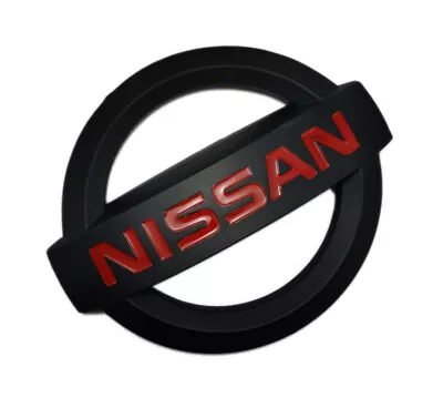 Matte Black Red Front Rear Car Emblem Badge Fit Nissan 350Z 4 1/2 Inch • $25.99