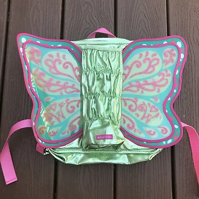 Vintage American Girl Butterfly Backpack Shiny Flutter Wings Doll Carrier Bag • $20