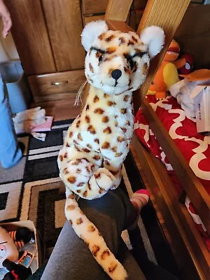 Vintage CHEETAH PLUSH - DAKIN Fun Farm 15  Firm Stuffed ANIMAL Cheetah 1976 • $3