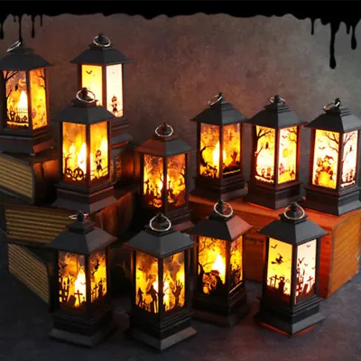 Halloween Castle Witch Pumpkin Light Lamps Party Hanging Decor LED Lantern Props • £0.99