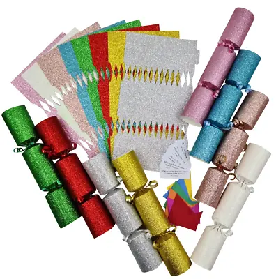 Christmas Cracker Kit 18 X Make Your Own Hats Crackers Jokes Glitter  • £12.99