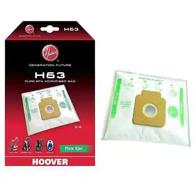 Genuine H63 Hoover Purehepa Vacuum Cleaner Cloth Dust Bags (pack Of 4)  35600536 • £12.75