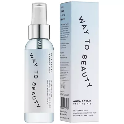 Way To Beauty Aqua Facial Tanning Mist (Medium To Dark) Fake Tan WHITE To BROWN • £12.95