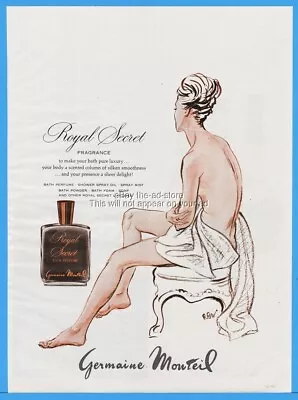 1967 Germaine Monteil Royal Secret Fragrance Bath Perfume Magazine Print Ad • $9.44