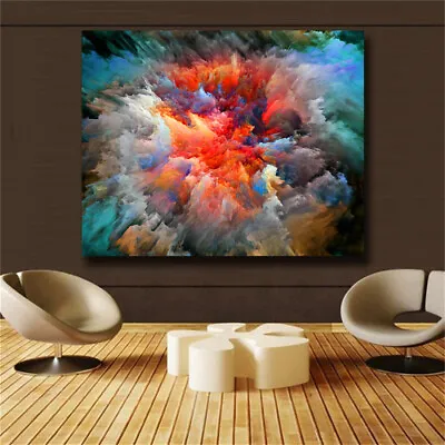 Canvas Prints Painting Modern Abstract Colorful Clouds Wall Art Poster And Print • $10.90