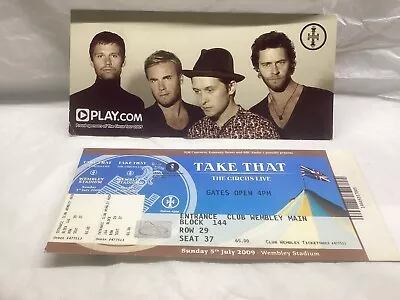 Take That The Circus Live Tour Ticket Wembley July 2009 • £7.50