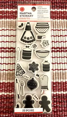 Martha Stewart Crafts Cottage Kitcheny Christmas Rubber Cling Stamps • $18.95