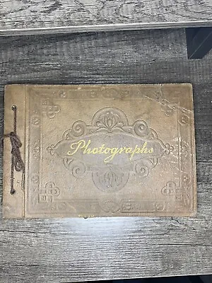 Vintage Photo Album With Photos Early 1900s-1940s Very Good Condition • $50