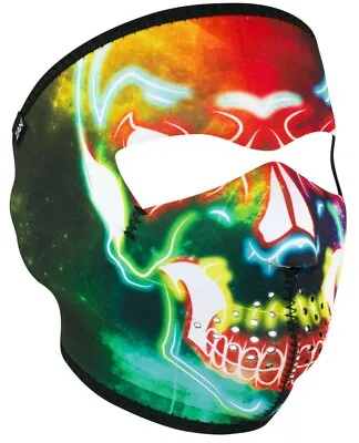 Zan Headgear Neon Skull Neoprene Full Face Mask Motorcycle Snowboarding Ski  • $14.99