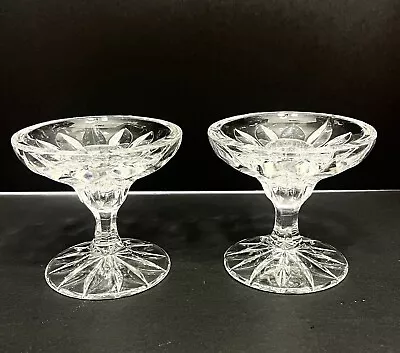 Set Of Two Vintage Candle Holders Czech Republic Bohemian Crystal • $17.99