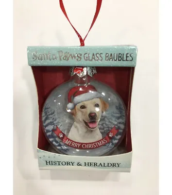 PAIR Of Yellow Labrador Bauble Christmas Tree Decoration Gift/Present Lab • £9.99