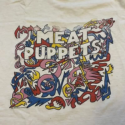 Vintage 80s Meat Puppets T-Shirt Indie Rock Punk Band Tour 1987 Grunge Alt • $400