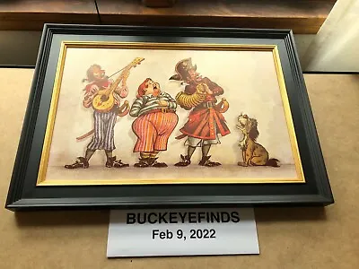 Marc Davis  Musical Trio Scene  Framed Canvas Giclee - Disney Parks • $642.60