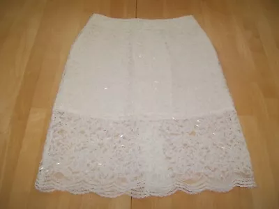 Amanda Smith Petites Suits Sparkle All Over Beaded Bridal Fabric Skirt Womens 6P • $14.99