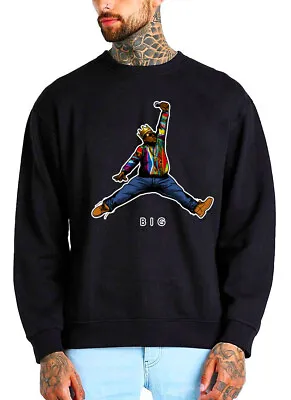 NEW Art Society X SWOD JMPMN BIGGIE BLACK Crew Sweater S-3XLARGE LIMITED EDITION • $91.04